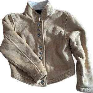 Vintage Western Sherpa Lined Cropped Jacket